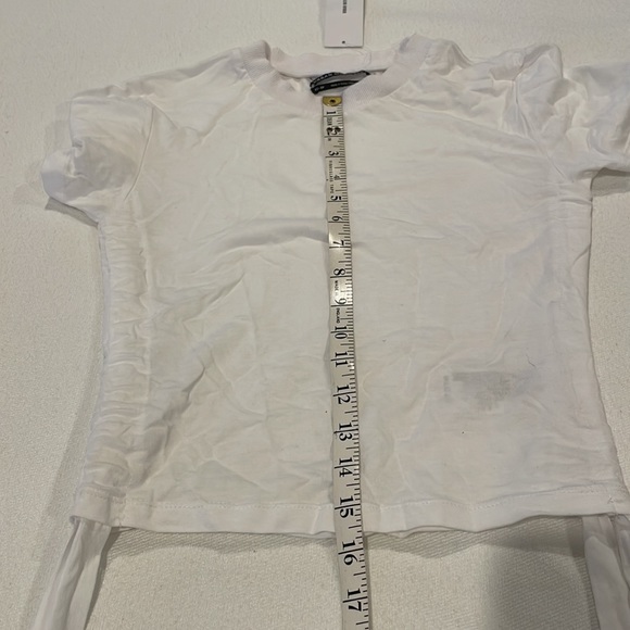 NWT Urban Outfitters Woman T-shirt with Adjustable Sides White XS-TP - Picture 9 of 10